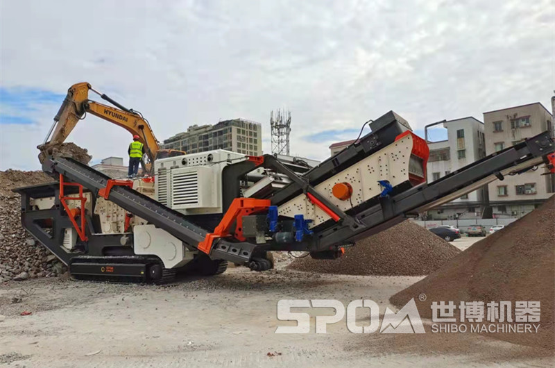 东莞侯总建筑垃圾加工工地现场